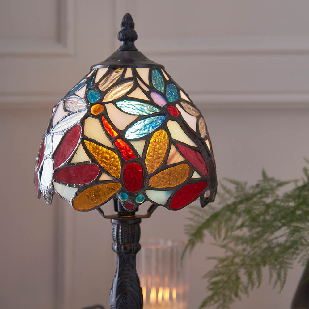 Merriworth Mini Tiffany Table Lamp - Multicoloured