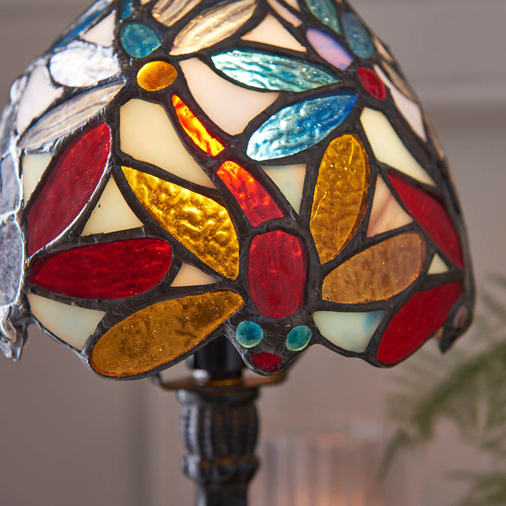 Merriworth Mini Tiffany Table Lamp - Multicoloured