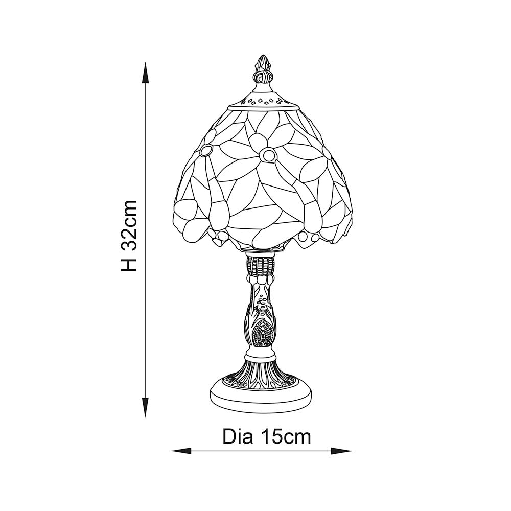 Merriworth Mini Tiffany Table Lamp - Multicoloured