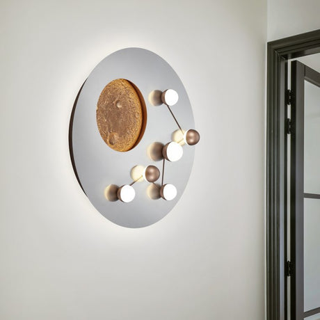 Zodiac LED Glass Ceiling Light – Brushed Aluminium