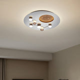 Zodiac LED Glass Ceiling Light – Brushed Aluminium