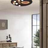 Zodiac LED Glass Ceiling Light – Matt Black