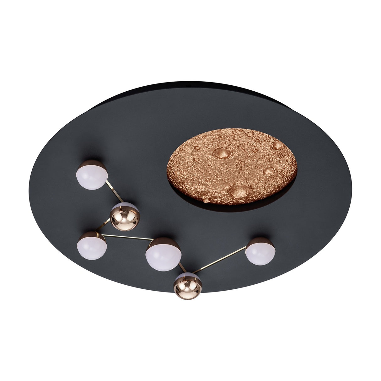 Zodiac LED Glass Ceiling Light – Matt Black