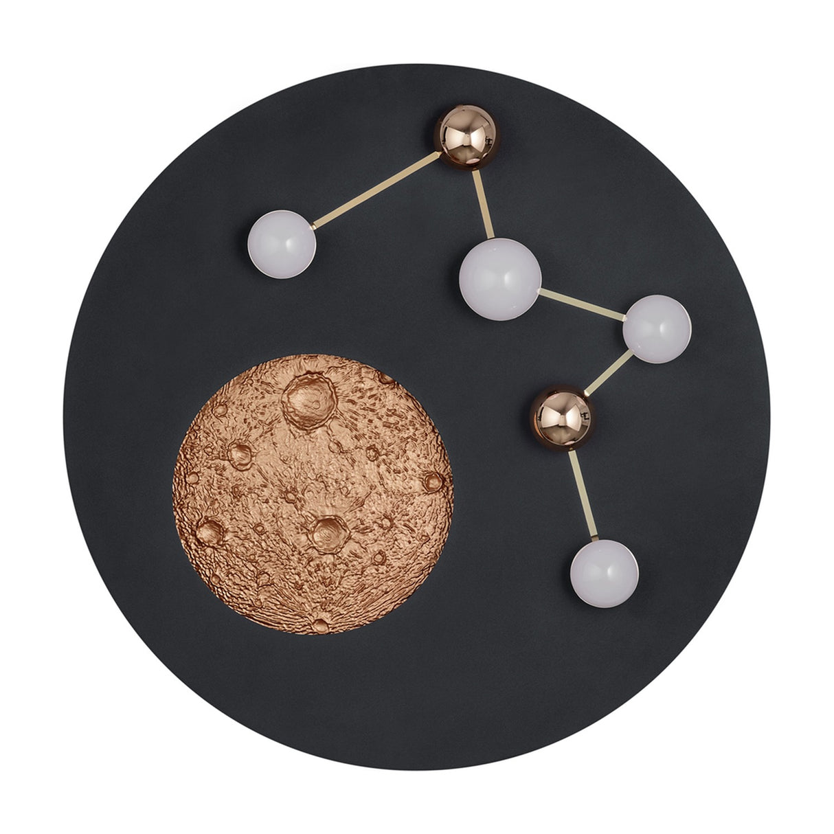 Zodiac LED Glass Ceiling Light – Matt Black