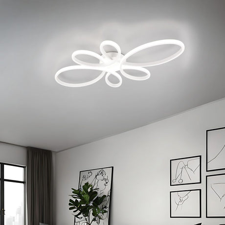 Fly 5 Light LED Circular Ceiling Light – Matt White