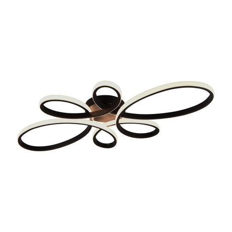 Fly 5 Light LED Circular Ceiling Light – Matt Black