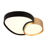 Rise 43.5cm LED Remote Control Ceiling Light – Black & Gold