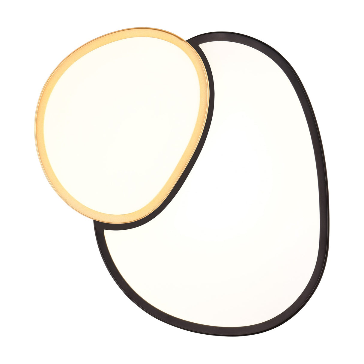 Rise 43.5cm LED Remote Control Ceiling Light – Black & Gold