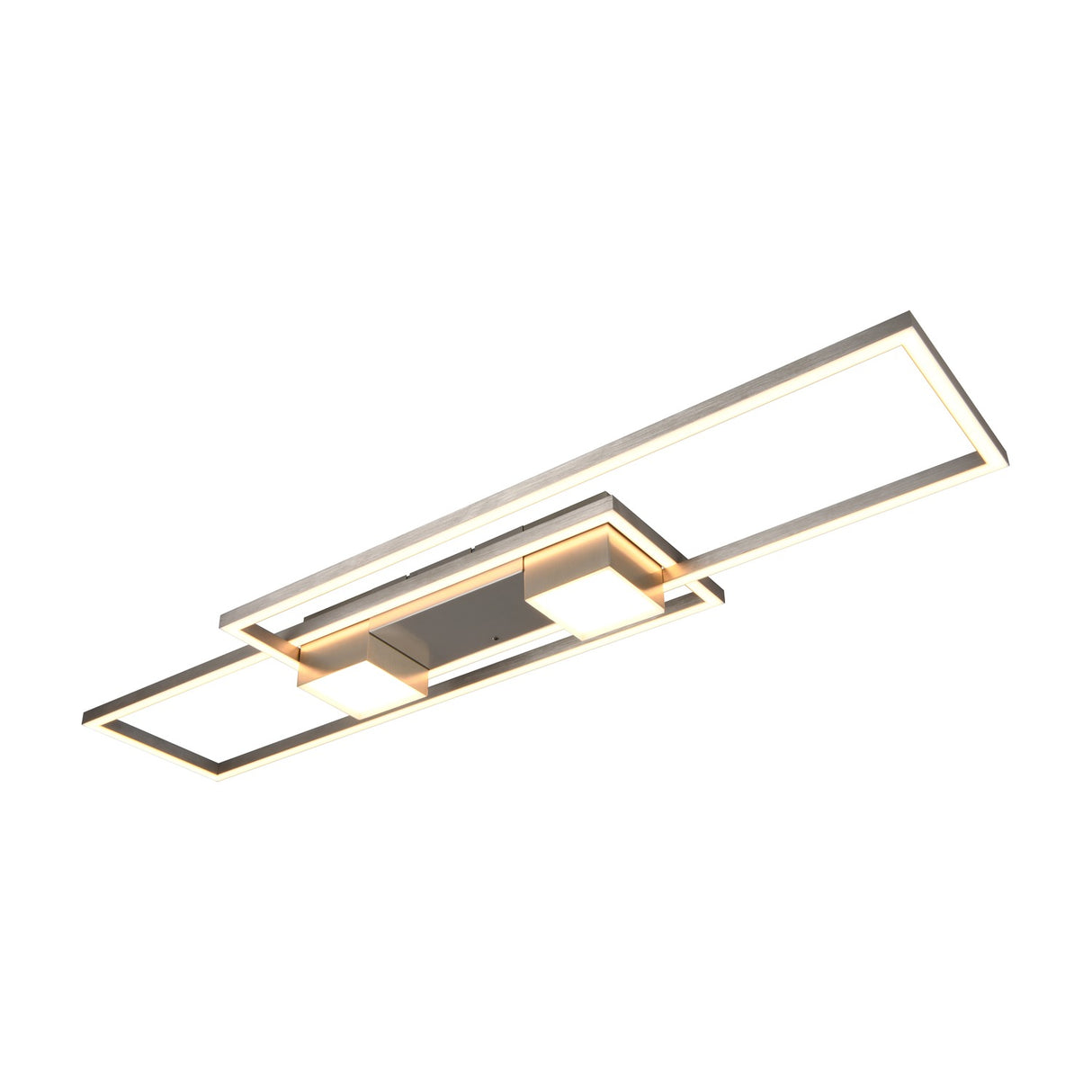 Albany 2 Light LED Square Ceiling Light – Satin Nickel