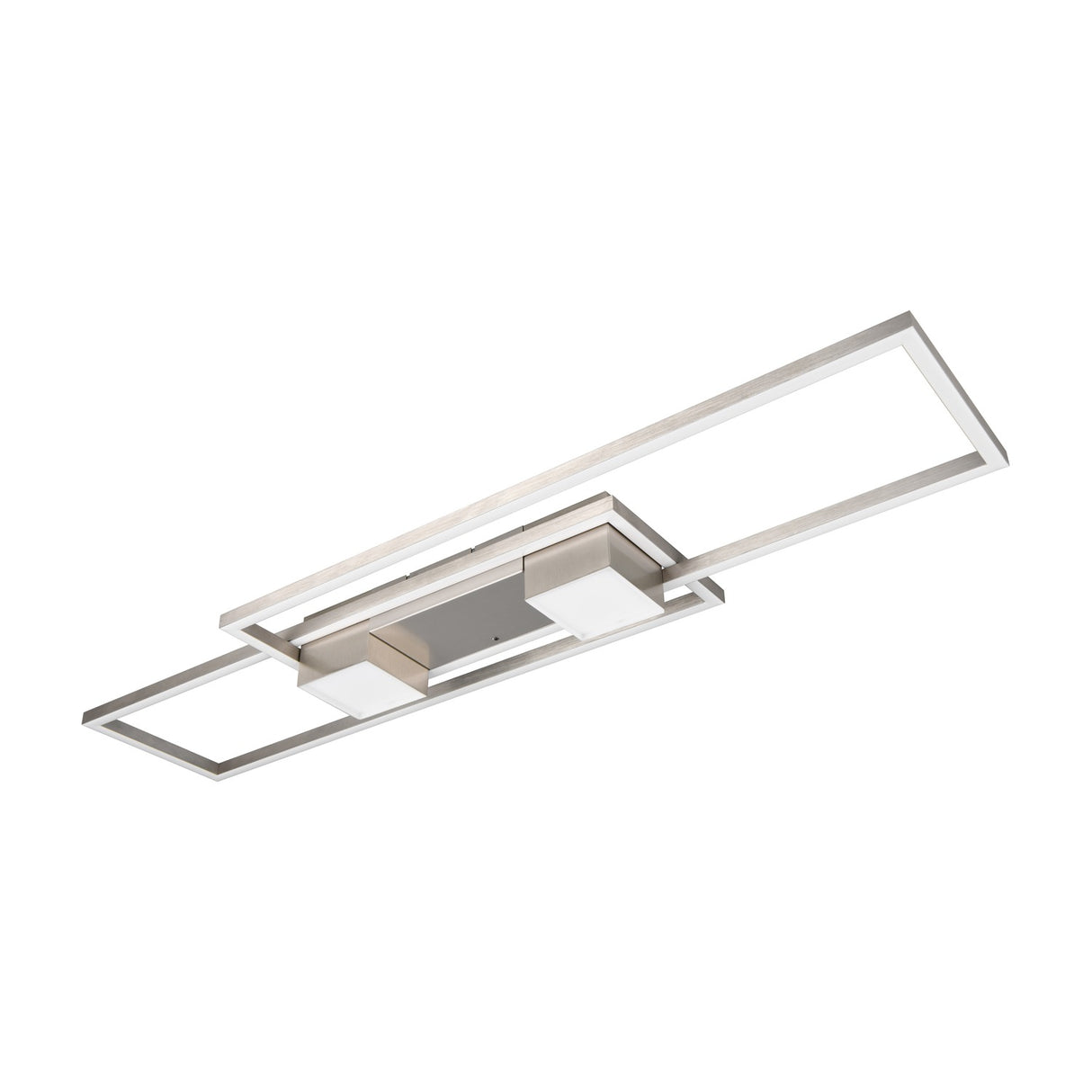 Albany 2 Light LED Square Ceiling Light – Satin Nickel