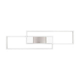 Albany 2 Light LED Square Ceiling Light – Satin Nickel