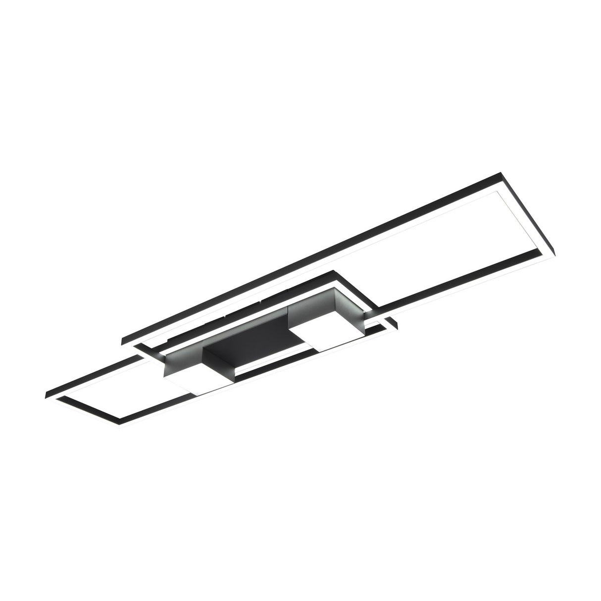Albany 2 Light LED Square Ceiling Light – Matt Black