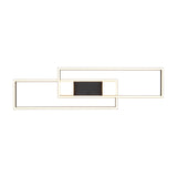 Albany 2 Light LED Square Ceiling Light – Matt Black