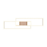 Albany 2 Light LED Square Ceiling Light – Coffee