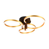 Caruso 3 Light LED Circular Ceiling Light – Black & Gold