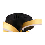 Caruso 3 Light LED Circular Ceiling Light – Black & Gold