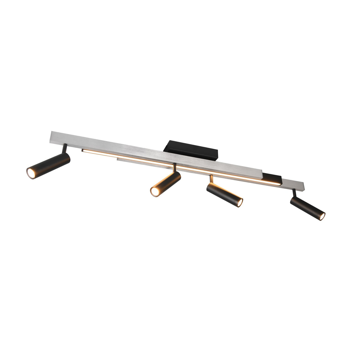 Zeno 5 Light LED Linear Ceiling Light – Brushed Aluminium