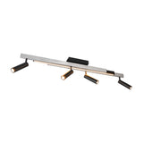 Zeno 5 Light LED Linear Ceiling Light – Brushed Aluminium