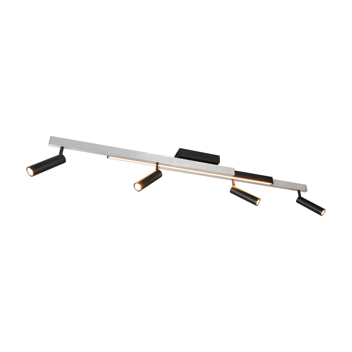 Zeno 5 Light LED Linear Ceiling Light – Brushed Aluminium