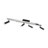 Zeno 5 Light LED Linear Ceiling Light – Brushed Aluminium