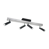 Zeno 5 Light LED Linear Ceiling Light – Brushed Aluminium