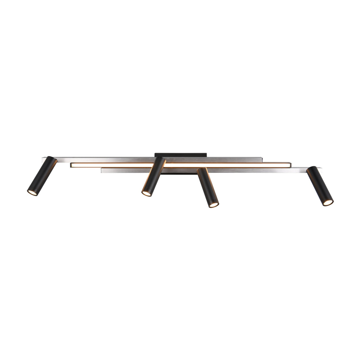 Zeno 5 Light LED Linear Ceiling Light – Brushed Aluminium
