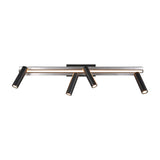 Zeno 5 Light LED Linear Ceiling Light – Brushed Aluminium