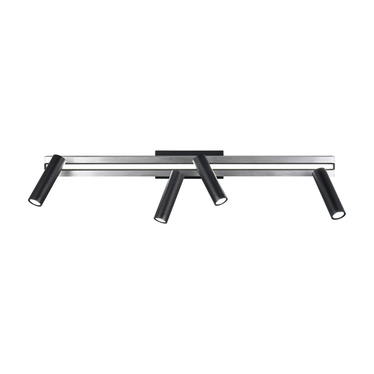 Zeno 5 Light LED Linear Ceiling Light – Brushed Aluminium