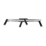 Zeno 5 Light LED Linear Ceiling Light – Brushed Aluminium