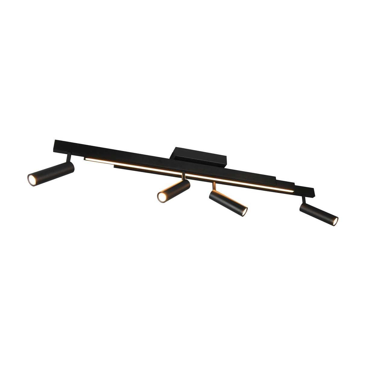 Zeno 5 Light LED Linear Ceiling Light – Matt Black