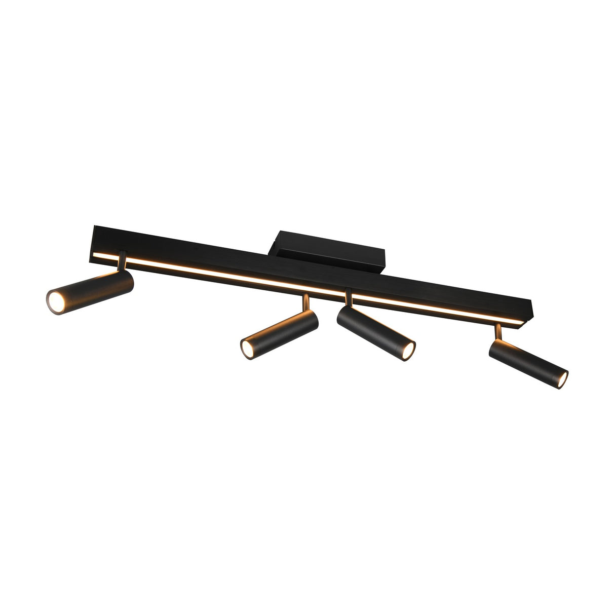 Zeno 5 Light LED Linear Ceiling Light – Matt Black