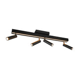 Zeno 5 Light LED Linear Ceiling Light – Matt Black