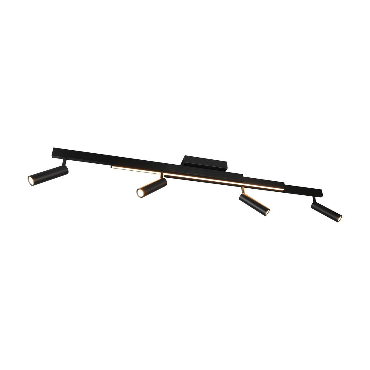 Zeno 5 Light LED Linear Ceiling Light – Matt Black