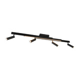 Zeno 5 Light LED Linear Ceiling Light – Matt Black
