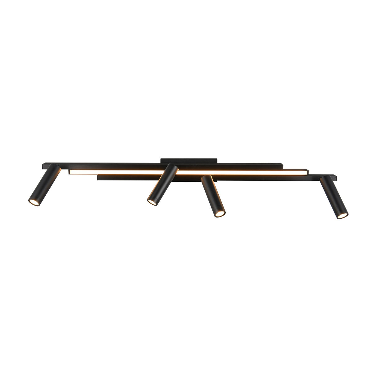 Zeno 5 Light LED Linear Ceiling Light – Matt Black