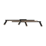Zeno 5 Light LED Linear Ceiling Light – Matt Black