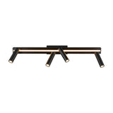Zeno 5 Light LED Linear Ceiling Light – Matt Black