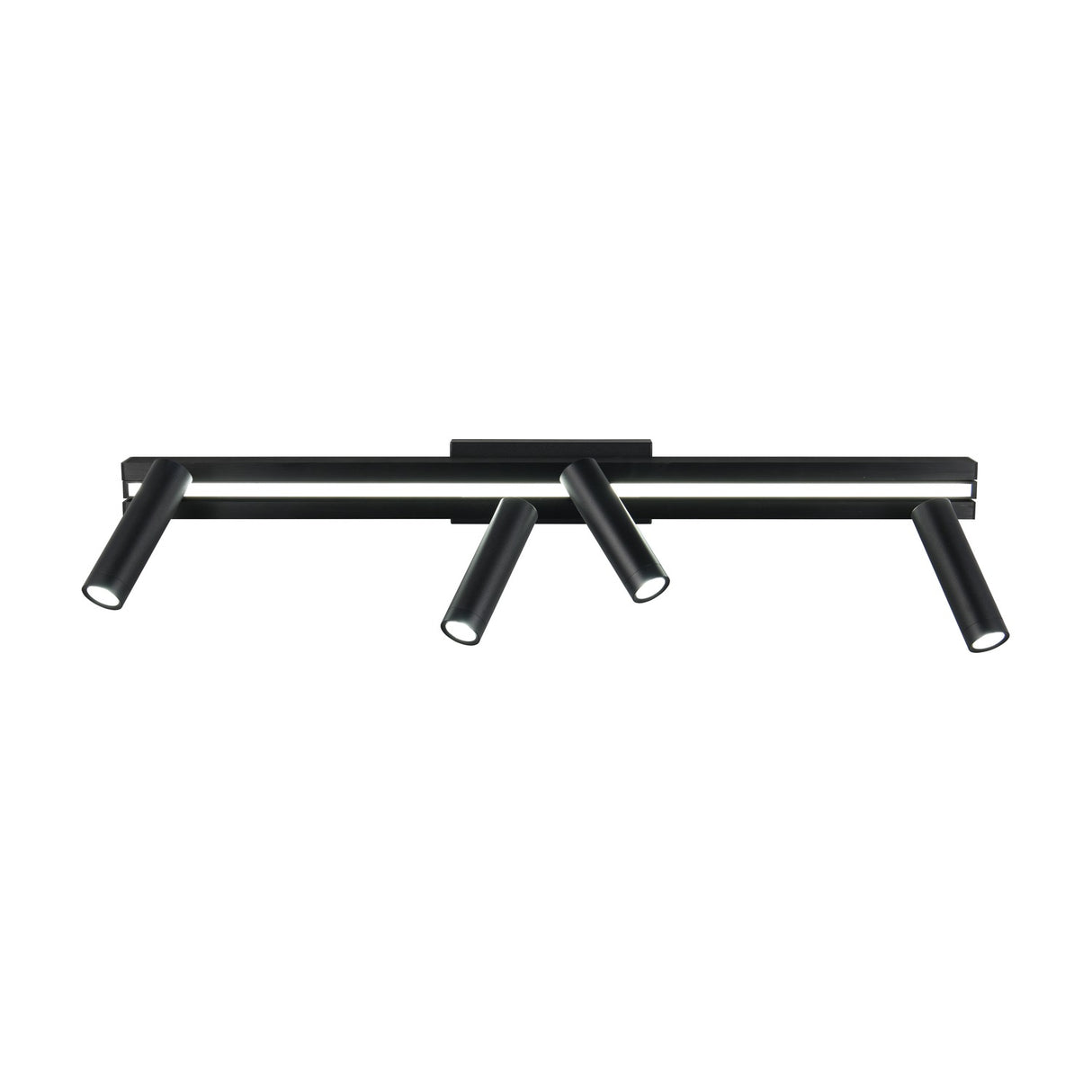 Zeno 5 Light LED Linear Ceiling Light – Matt Black