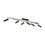 Zeno 7 Light LED Linear Chandelier – Brushed Aluminium