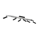 Zeno 7 Light LED Linear Chandelier – Brushed Aluminium