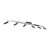 Zeno 7 Light LED Linear Chandelier – Brushed Aluminium