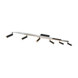 Zeno 7 Light LED Linear Chandelier – Brushed Aluminium