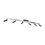 Zeno 7 Light LED Linear Chandelier – Brushed Aluminium