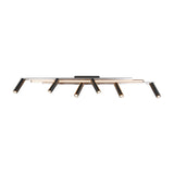 Zeno 7 Light LED Linear Chandelier – Brushed Aluminium