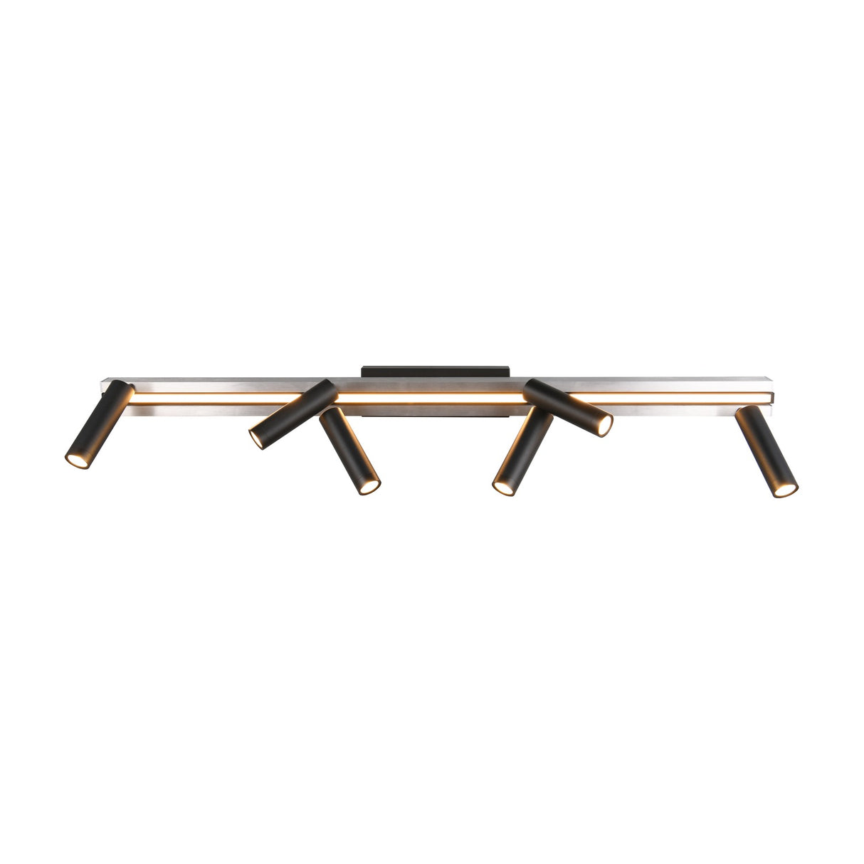 Zeno 7 Light LED Linear Chandelier – Brushed Aluminium