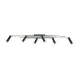 Zeno 7 Light LED Linear Chandelier – Brushed Aluminium