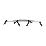 Zeno 7 Light LED Linear Chandelier – Brushed Aluminium