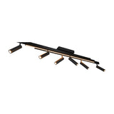 Zeno 7 Light LED Linear Chandelier – Matt Black