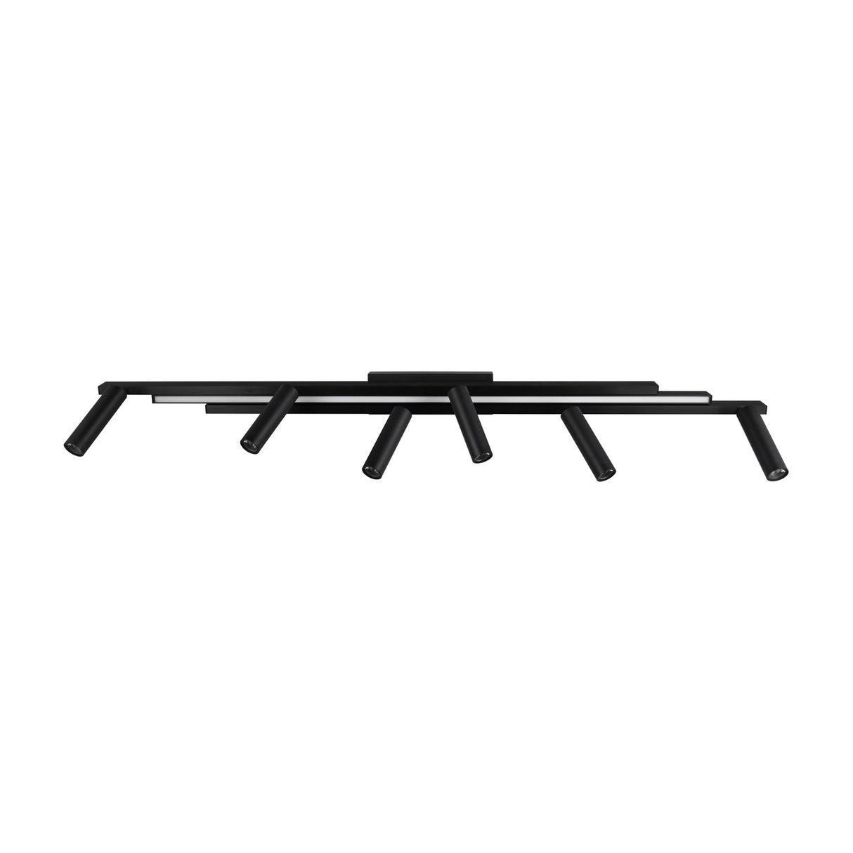 Zeno 7 Light LED Linear Chandelier – Matt Black