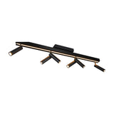Zeno 7 Light LED Linear Chandelier – Matt Black